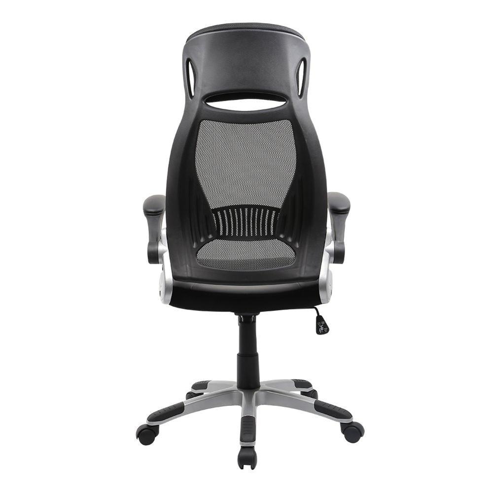 Swivel Mesh Office Computer Chair with Headrest Executive chair Ergonomic Mechanism Synchronized Height Adjustable, Black - YOURISHOP.COM