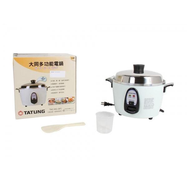 TATUNG Rice Cooker TAC-6G(SF),6 cups/2.5L water-proof three-dimensional heating stainless steel inner pot - YOURISHOP.COM