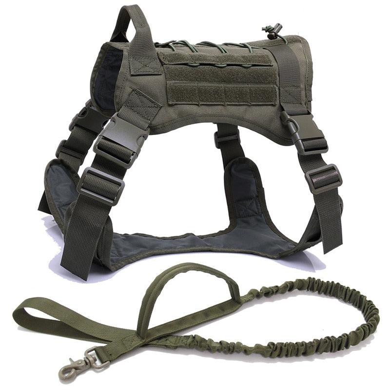 Tactical Dog Harnesses Pet Training Vest Dog Harness And Leash Set For Small Medium Big Dogs Walking Hunting - YOURISHOP.COM
