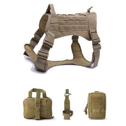 Tactical Dog Harnesses Pet Training Vest Dog Harness And Leash Set For Small Medium Big Dogs Walking Hunting - YOURISHOP.COM
