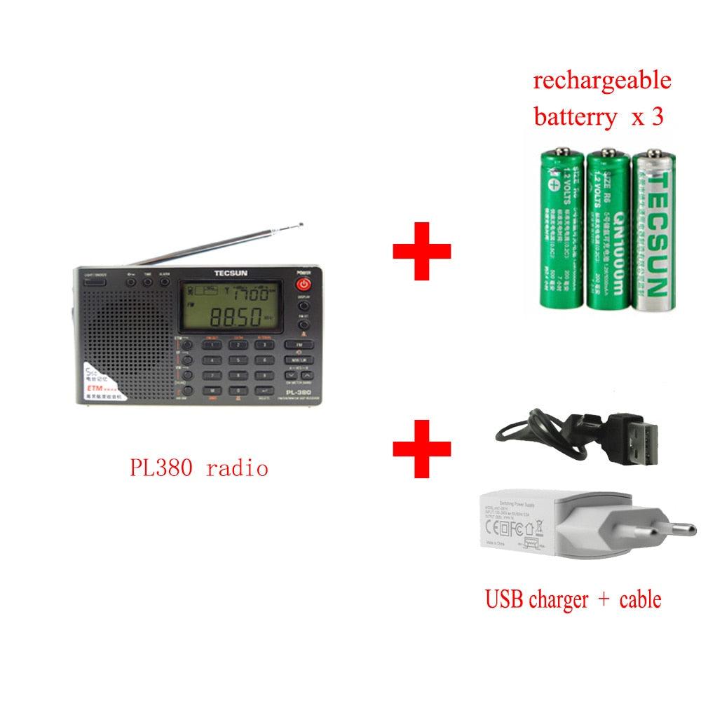 Tecsun PL-380 Full Band Radio Digital Demodulation Stereo PLL Portable Radio FM /LW/SW/MW DSP Receiver Radio AM - YOURISHOP.COM