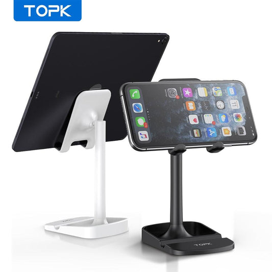TOPK D23 Phone Holder Stand Support Tablet Phone Stand Desk for iPhone 11 iPad Xiaomi Phone Table Holder Portable Mobile Holder - YOURISHOP.COM