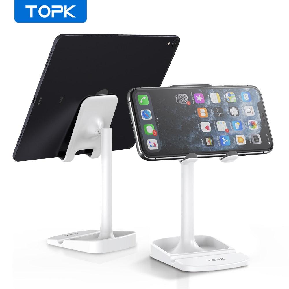 TOPK D23 Phone Holder Stand Support Tablet Phone Stand Desk for iPhone 11 iPad Xiaomi Phone Table Holder Portable Mobile Holder - YOURISHOP.COM