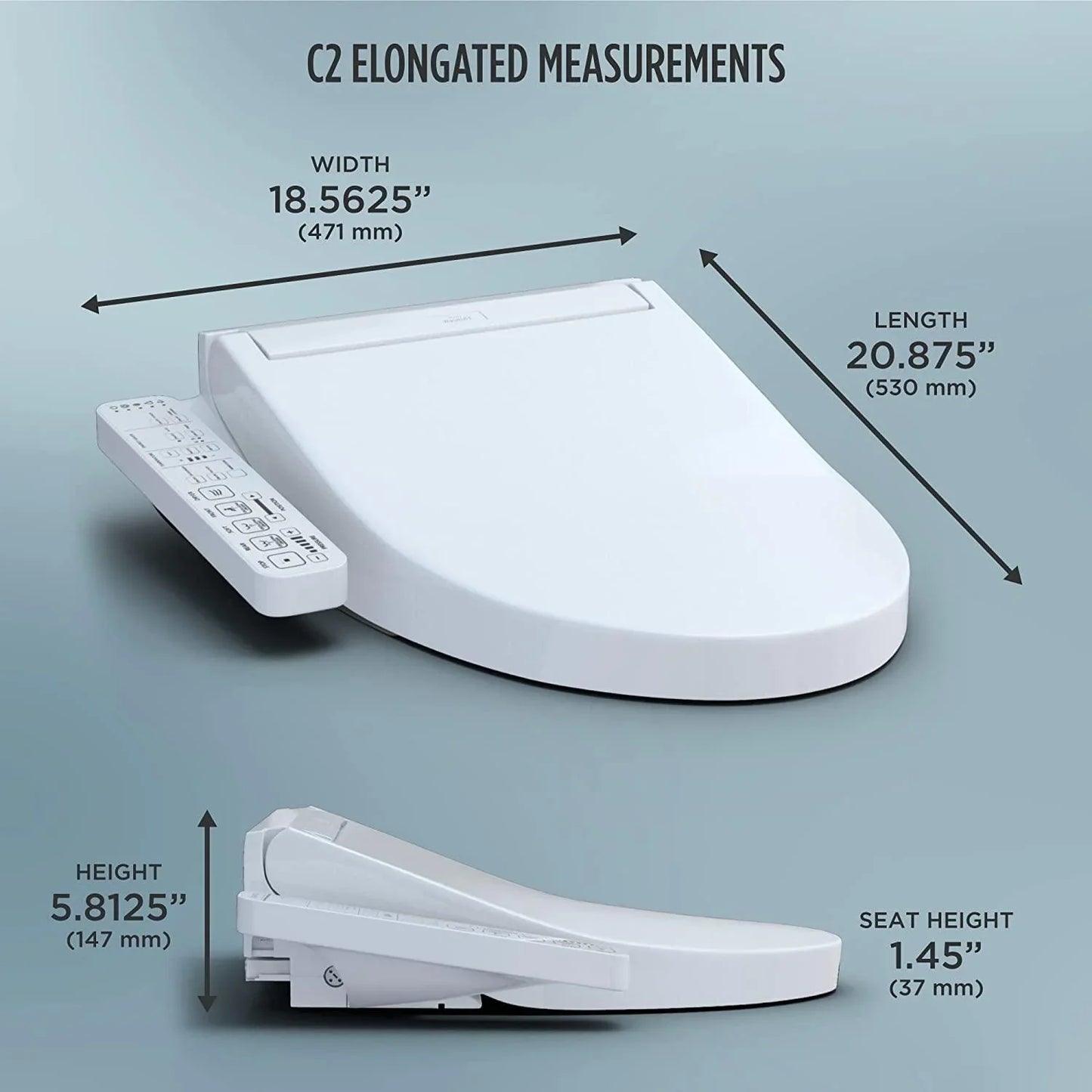 TOTO Washlet C2,Electronic Toilet Seat with PREMIST and EWATER+ Wand Cleaning - YOURISHOP.COM