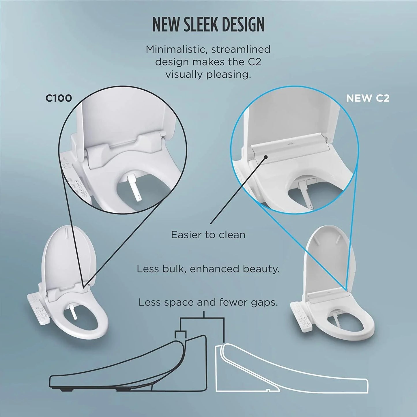 TOTO Washlet C2,Electronic Toilet Seat with PREMIST and EWATER+ Wand Cleaning - YOURISHOP.COM