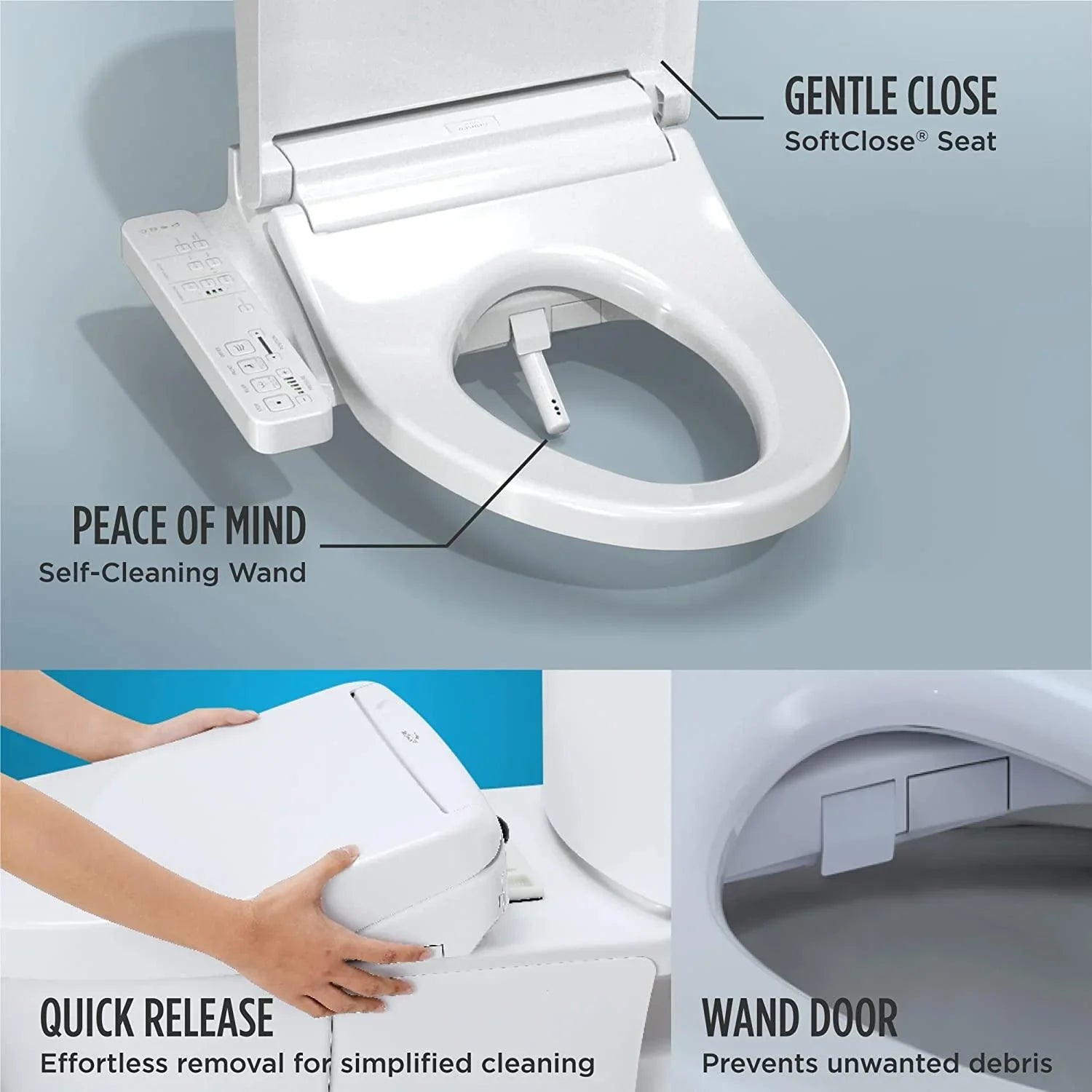 TOTO WASHLET KC2,Electronic Bidet Toilet Seat with Heated Seat and SoftClose Lid - YOURISHOP.COM