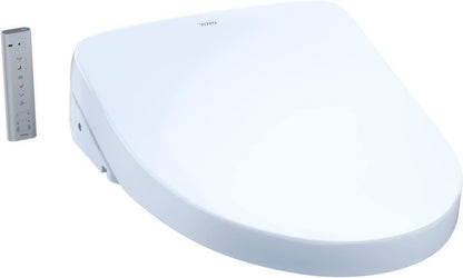 TOTO WASHLET S550E, Toilet Seat with Cleansing Warm, Nightlight, Auto Open and Close Lid, Instantaneous Water Heating, and EWATER+, Contemporary, Cotton White - YOURISHOP.COM