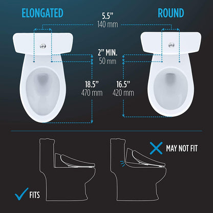 TOTO WASHLET S550E, Toilet Seat with Cleansing Warm, Nightlight, Auto Open and Close Lid, Instantaneous Water Heating, and EWATER+, Contemporary, Cotton White - YOURISHOP.COM