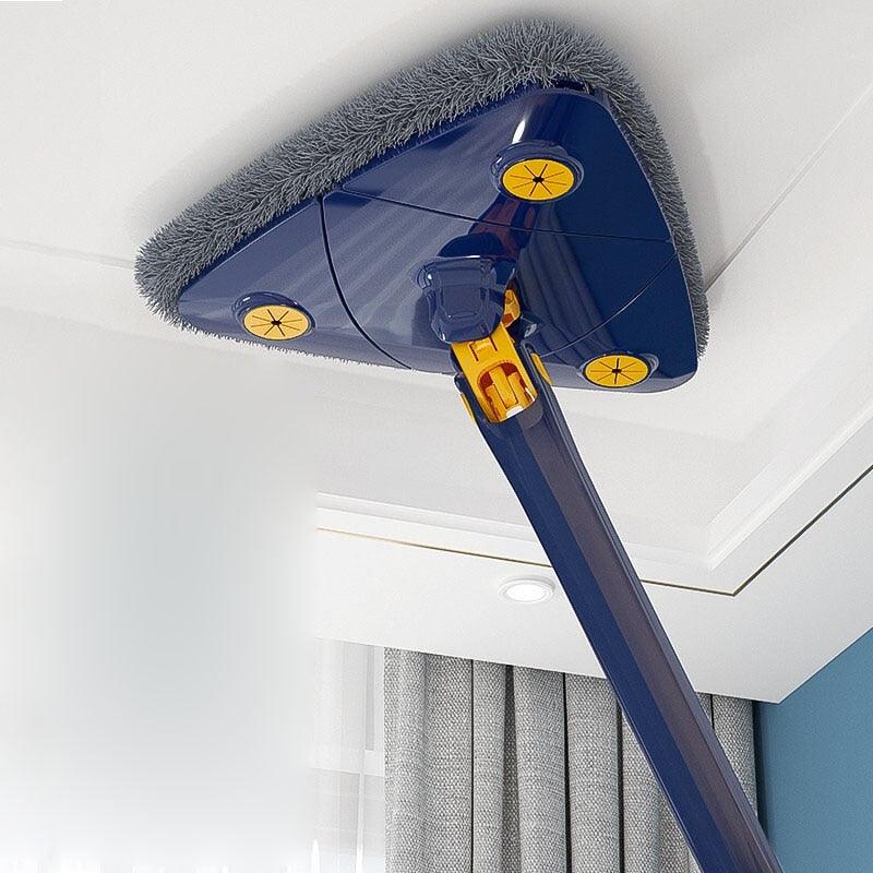 Triangle 360 Cleaning Mop Telescopic Household Ceiling Cleaning Brush Tool Self-draining To Clean Tiles and Walls - YOURISHOP.COM