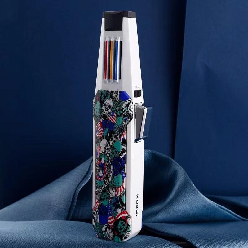 Turbo Metal Blue Flame Lighter Airbrush Kitchen Cooking Smoking Accessories Jewelry Welding Windproof BBQ Cigar Lighter - YOURISHOP.COM