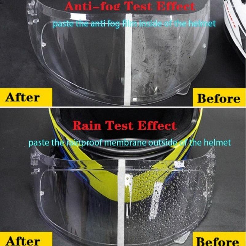 Universal Motorcycle Helmet Anti-fog Film and Rainproof Film Durable Nano Coating Sticker Film Helmet Accessories - YOURISHOP.COM