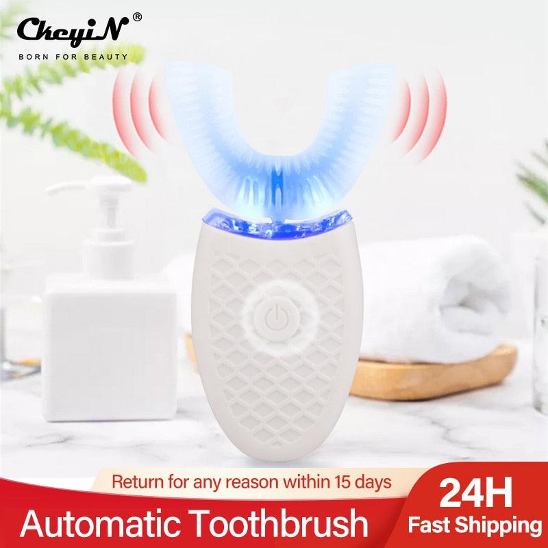 USB Charging Full Automatic Soft Electric Toothbrush Waterproof Sonic Teeth Brush U Shape Teeth Whitening Adult Children - YOURISHOP.COM