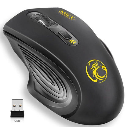 USB Wireless Mouse 2000DPI USB 2.0 Receiver Optical Computer Mouse 2.4GHz Ergonomic Mice For Laptop PC Sound Silent Mouse - YOURISHOP.COM