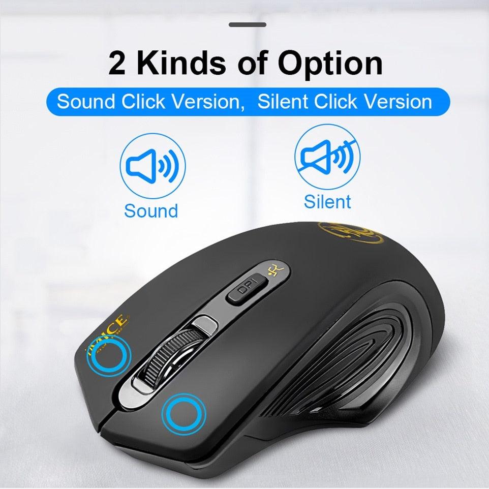 USB Wireless Mouse 2000DPI USB 2.0 Receiver Optical Computer Mouse 2.4GHz Ergonomic Mice For Laptop PC Sound Silent Mouse - YOURISHOP.COM