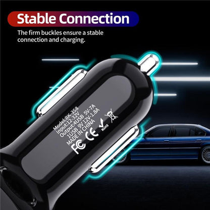 USLION 4 Ports USB Car Charge 48W Quick 7A Mini Fast Charging For iPhone 11 Xiaomi Huawei Mobile Phone Charger Adapter in Car - YOURISHOP.COM