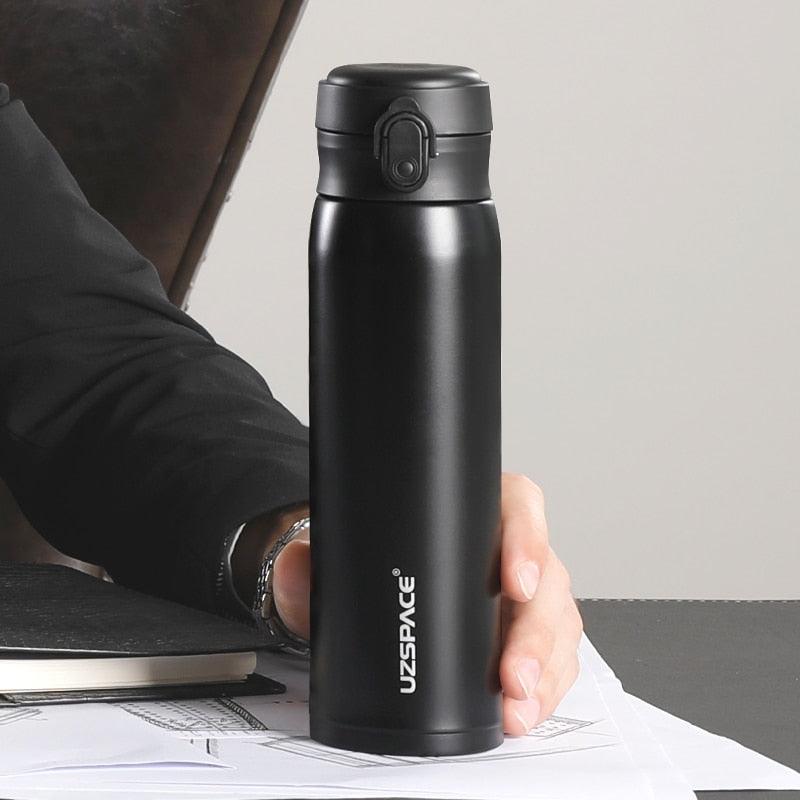 UZSPACE Business Sport Water Bottle Vacuum Flask Stainless Steel Thermos Direct Drink Leakproof Portable Car Tea Cup Coffee Mug - YOURISHOP.COM