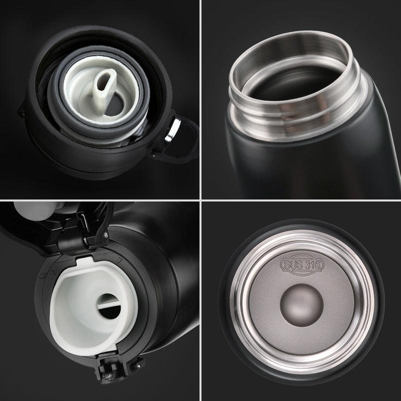 UZSPACE Business Sport Water Bottle Vacuum Flask Stainless Steel Thermos Direct Drink Leakproof Portable Car Tea Cup Coffee Mug - YOURISHOP.COM