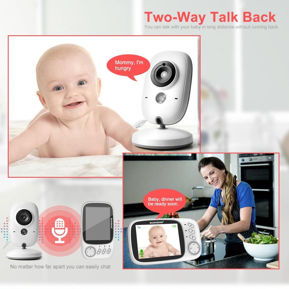 VB603 Video Baby Monitor 2.4G Wireless With 3.2 Inches LCD 2 Way Audio Talk Night Vision Surveillance Security Camera Babysitter - YOURISHOP.COM