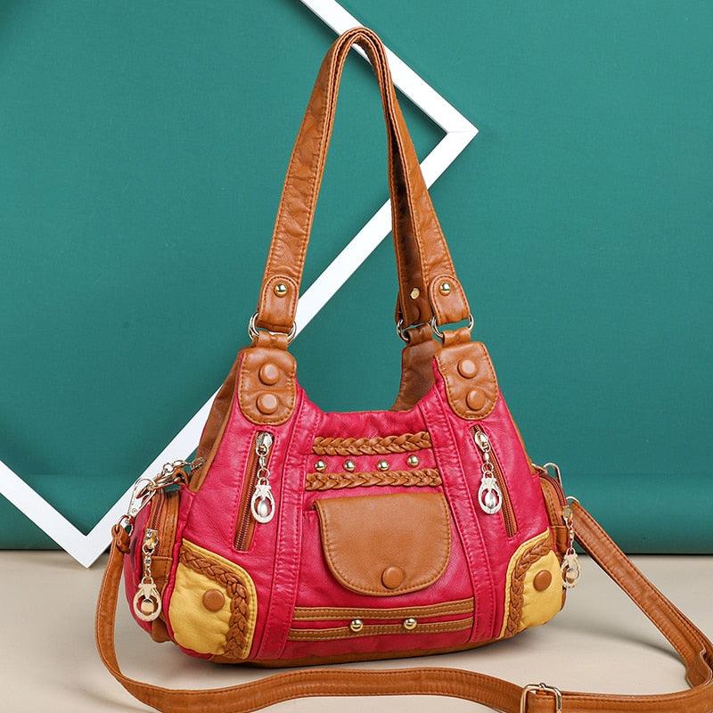 Vintage Women Handbag Luxury Handbags Women Tote Bag Designer Brand Leather Ladies Hand Bags Simple Shoulder Bags for Women 2019 - YOURISHOP.COM