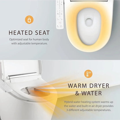 VOVO Bidet VB-3000S, Made in Korea, LED Nightlight, Heated Seat,Warm Dry and Water - YOURISHOP.COM