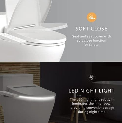 VOVO Bidet VB-3000S, Made in Korea, LED Nightlight, Heated Seat,Warm Dry and Water - YOURISHOP.COM