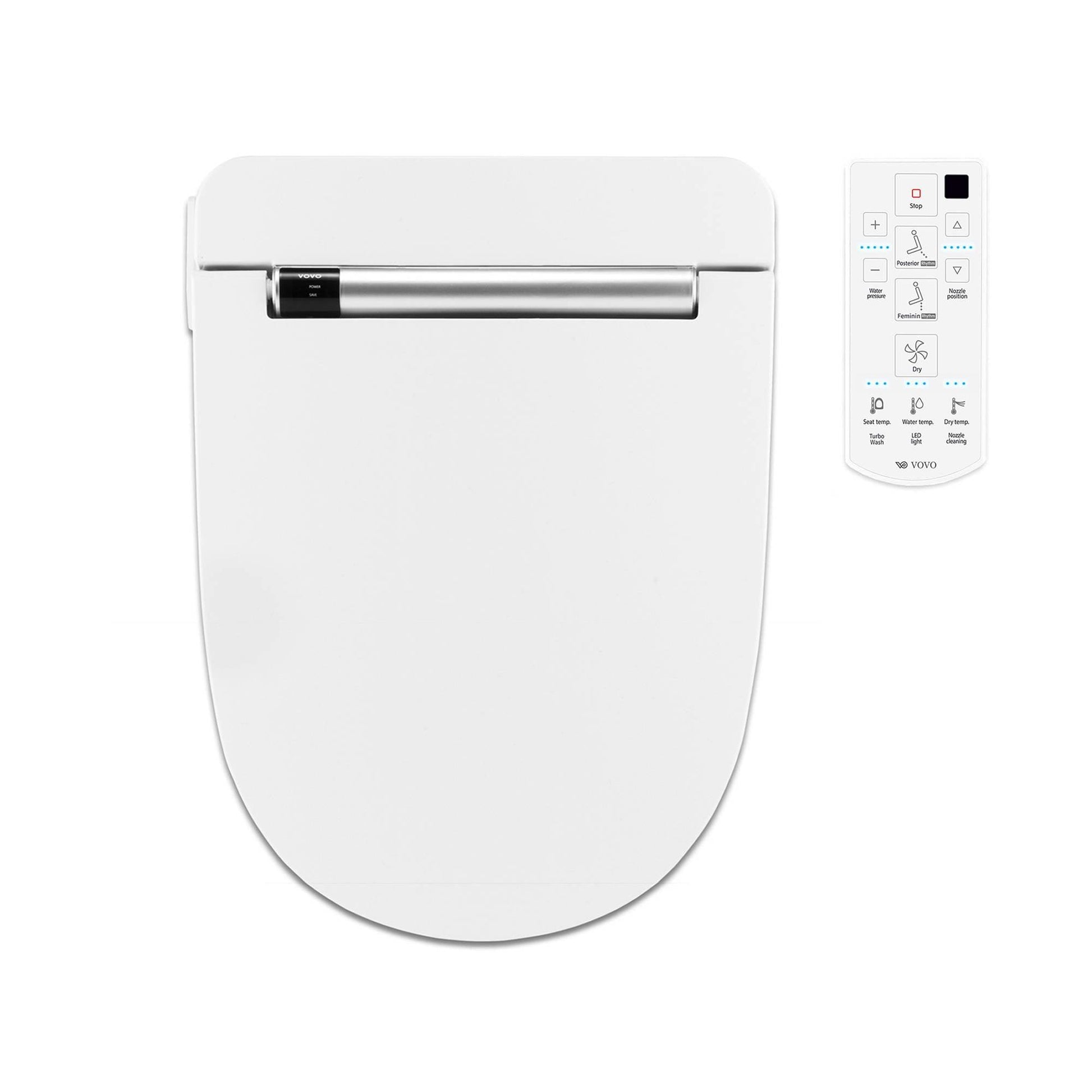 VOVO Electronic Bidet VB-4000S, Made in Korea, LED Nightlight, Deodorization, Full Stainless Nozzle,Heated Seat,Warm Dry and Water - YOURISHOP.COM