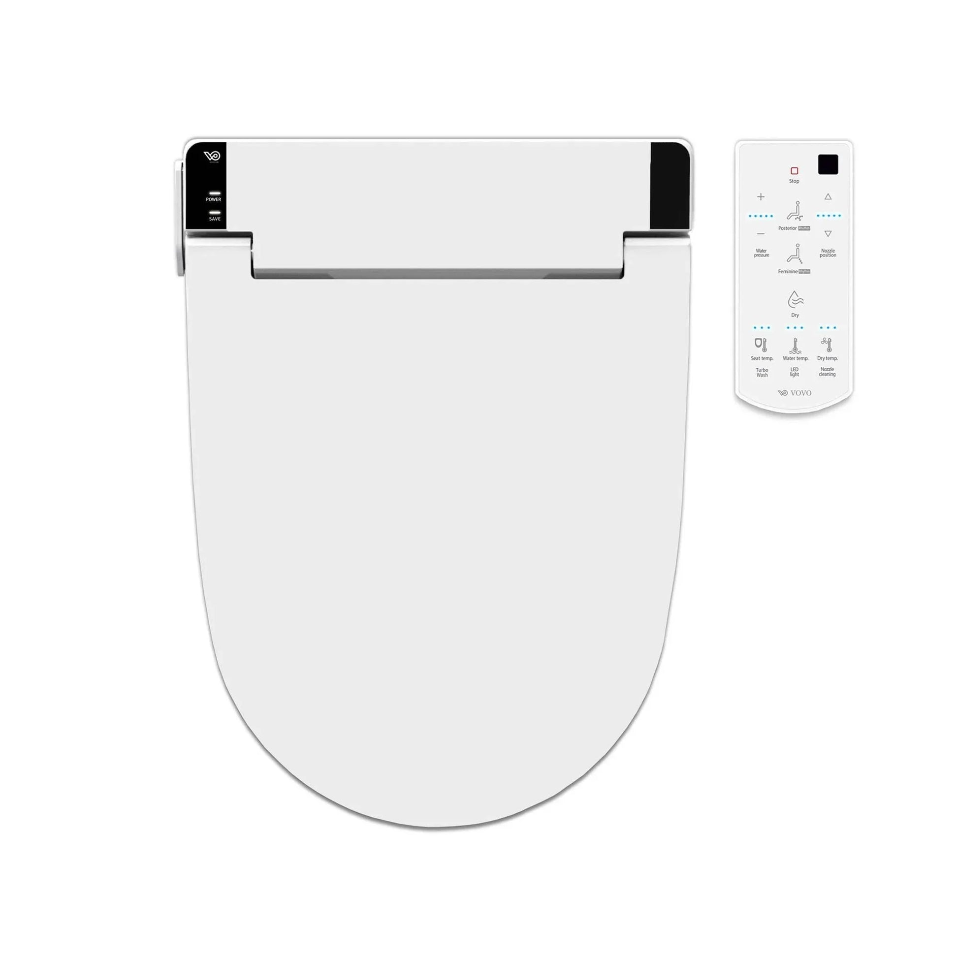 VOVO Electronic Bidet VB-6000S, Made in Korea, LED Nightlight Full Stainless Nozzle, Heated Seat, Warm Dry and Water - YOURISHOP.COM