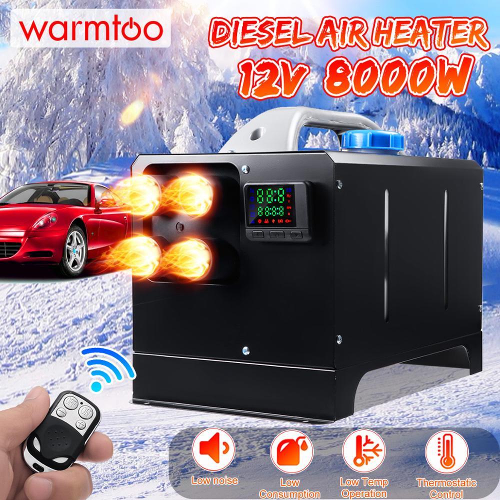 Warmtoo All In One Mini Diesel Air Heater 8KW 12V One Hole Car Heater For Trucks Motor-Homes LCD /Button Remote New Arrival - YOURISHOP.COM