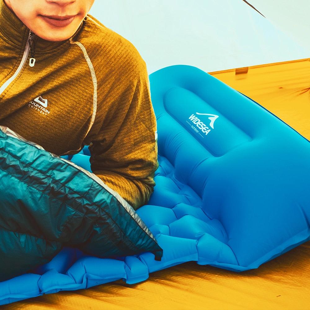 Widesea Camping Sleeping Pad Inflatable Air Mattresses Outdoor Mat Furniture Bed Ultralight Cushion Pillow Hiking Trekking - YOURISHOP.COM