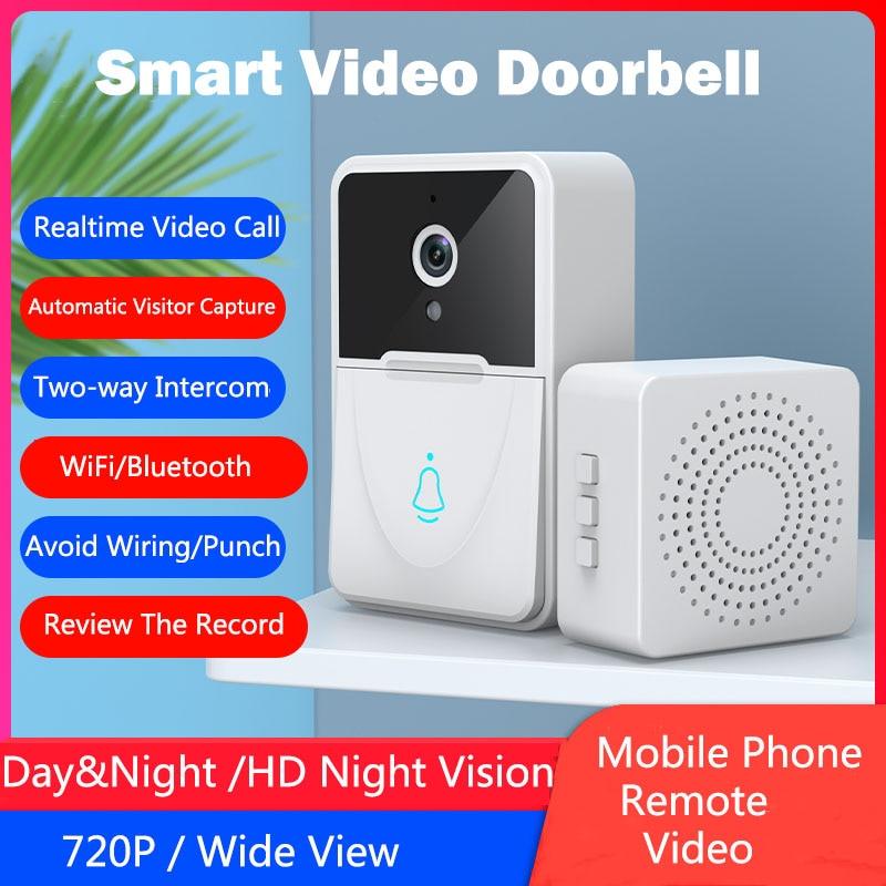 Wireless Doorbell WiFi Outdoor HD Camera Security Door Bell Night Vision Video Intercom Voice Change For Home Monitor Door Phone - YOURISHOP.COM