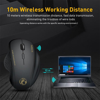 Wireless Mouse Ergonomic Computer Mouse PC Optical Mause with USB Receiver 6 buttons 2.4Ghz Wireless Mice 1600 DPI For Laptop - YOURISHOP.COM