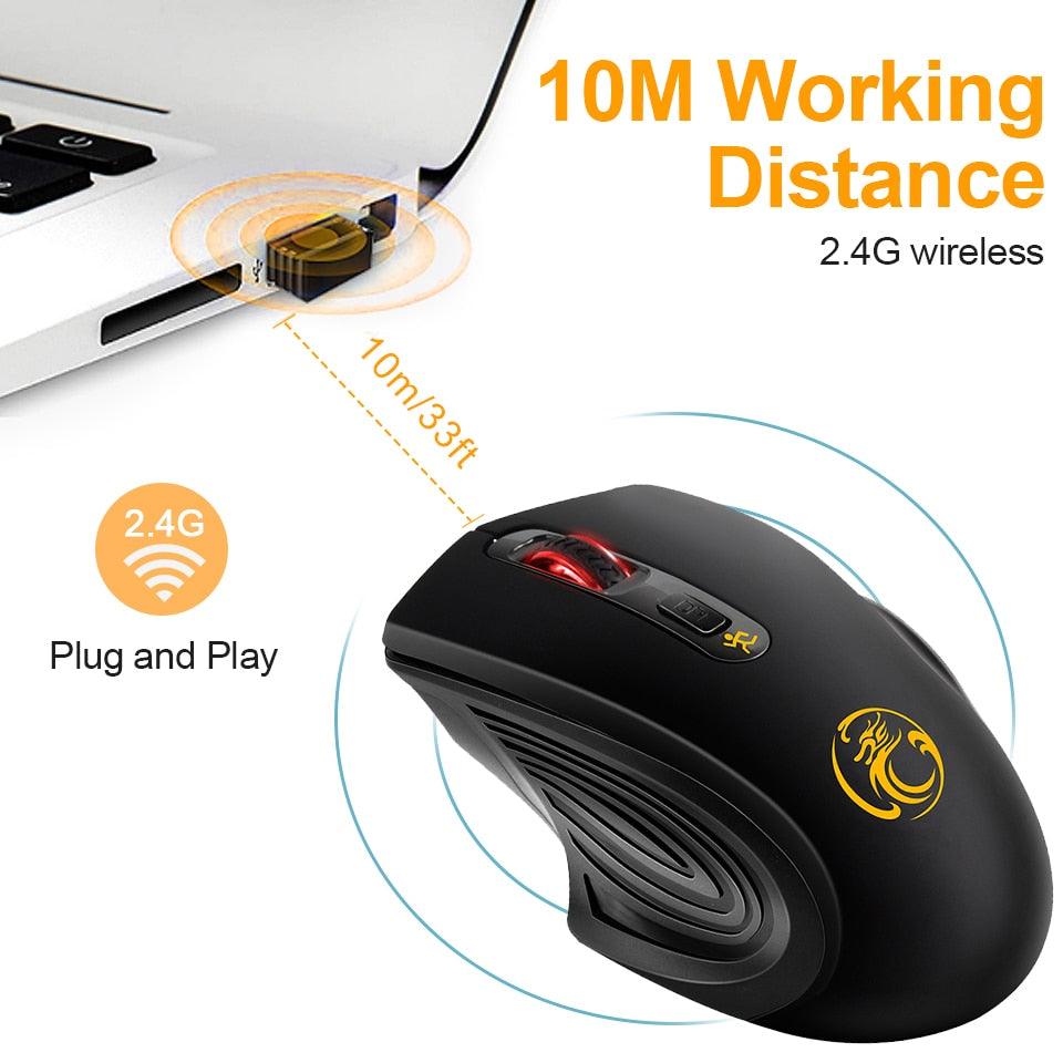 Wireless Mouse USB Computer Mouse Silent Ergonomic Mouse 2000 DPI Optical Mause Gamer Noiseless Mice Wireless For PC Laptop - YOURISHOP.COM