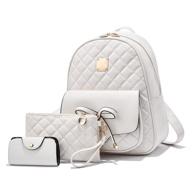 Women's bags 2022 new bowknot backpack Europe and the United States trend of mother and child backpack rhomboid shoulder - YOURISHOP.COM