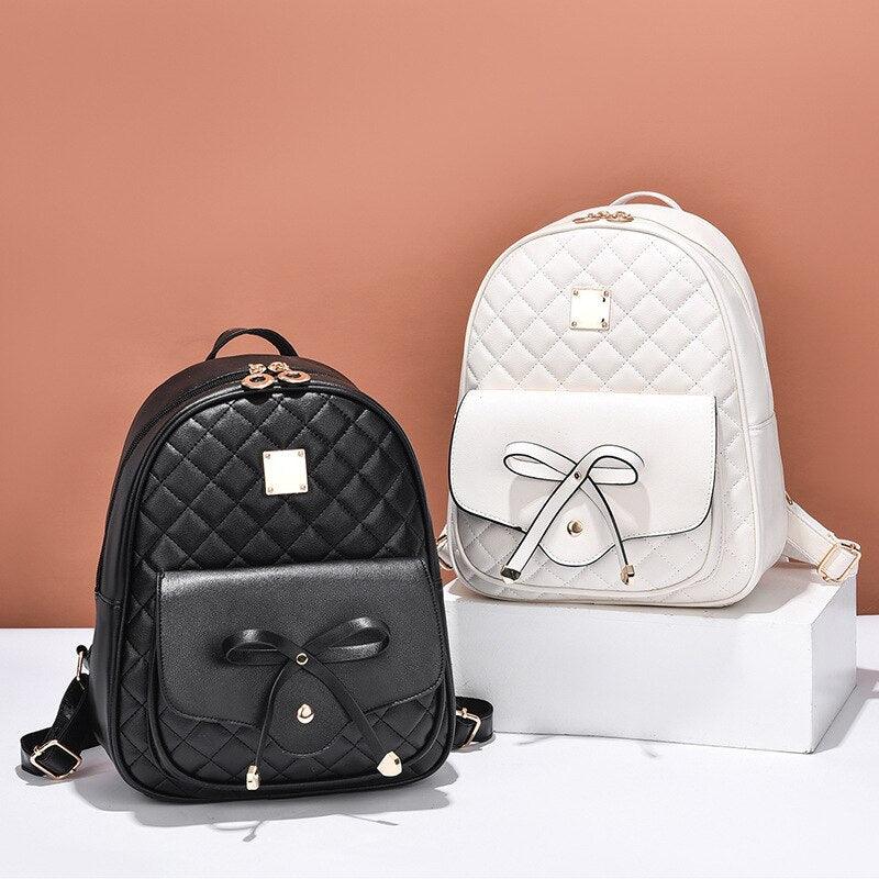 Women's bags 2022 new bowknot backpack Europe and the United States trend of mother and child backpack rhomboid shoulder - YOURISHOP.COM
