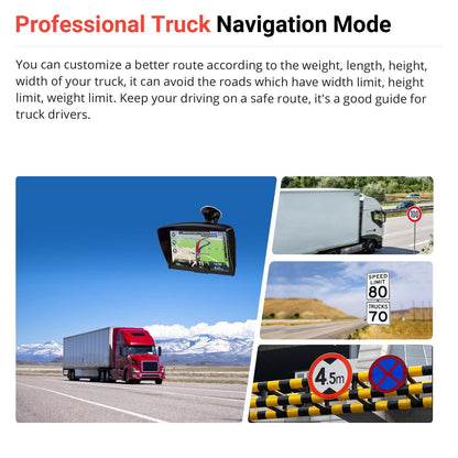 XGODY Car GPS Navigation 7 Inch Touch Screen GPS Navigator Truck Sunshade Sat Nav 256M+8G 2022 America Europe Map GPS Navigators - YOURISHOP.COM