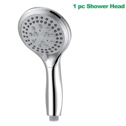 Zhang Ji 5 Modes Silicone Nozzle Shower Head HandHold Rainfall Jet Spray High Pressure Powerful Shower Head Chrome plating - YOURISHOP.COM