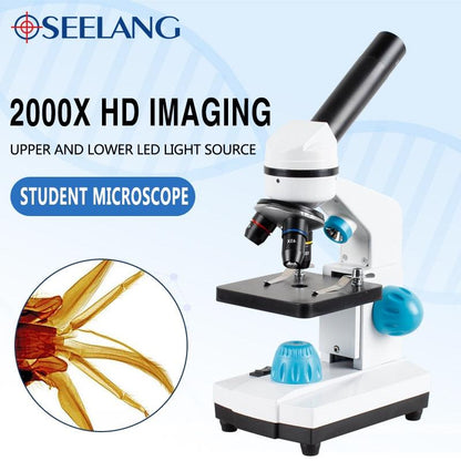 Zoom 2000x Biological HD Microscope +13PCS Accessories+ electronic eyepiece monocular Student laboratory Lab education LED USB - YOURISHOP.COM