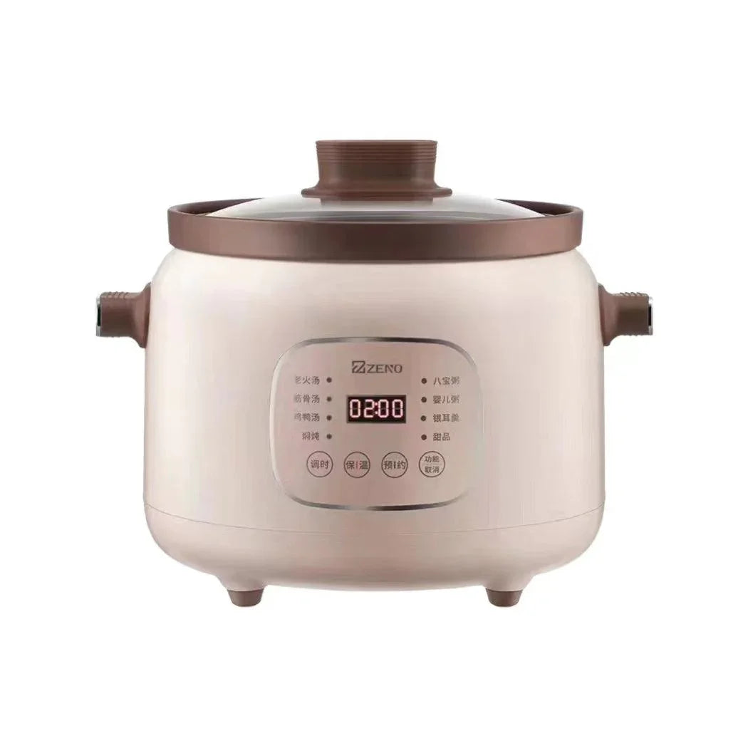ZSD-7381: Zeno Slow Cooker, Purple Clay inner pot, 3L - YOURISHOP.COM