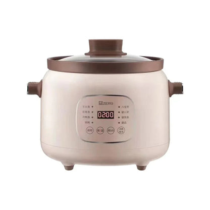 ZSD-7381: Zeno Slow Cooker, Purple Clay inner pot, 3L - YOURISHOP.COM